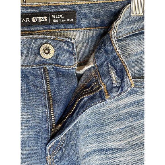 Big Star Womens 1974 Hazel Mid Rise Boot Jeans Cut-off Size 28 - Picture 4 of 10